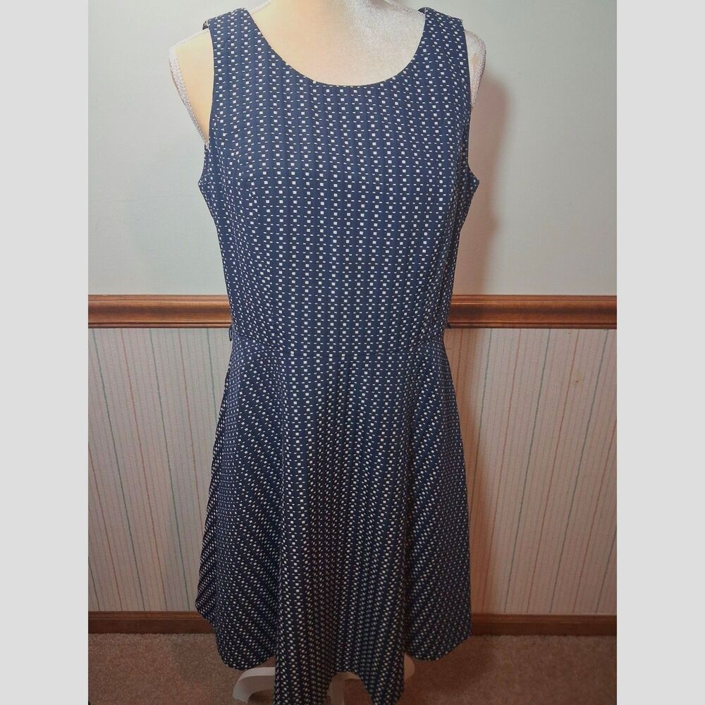 Tommy Hilfiger Navy Blue Fit-and-Flare A-line Womens Dress - Size 10